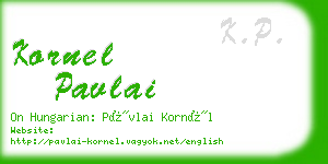 kornel pavlai business card